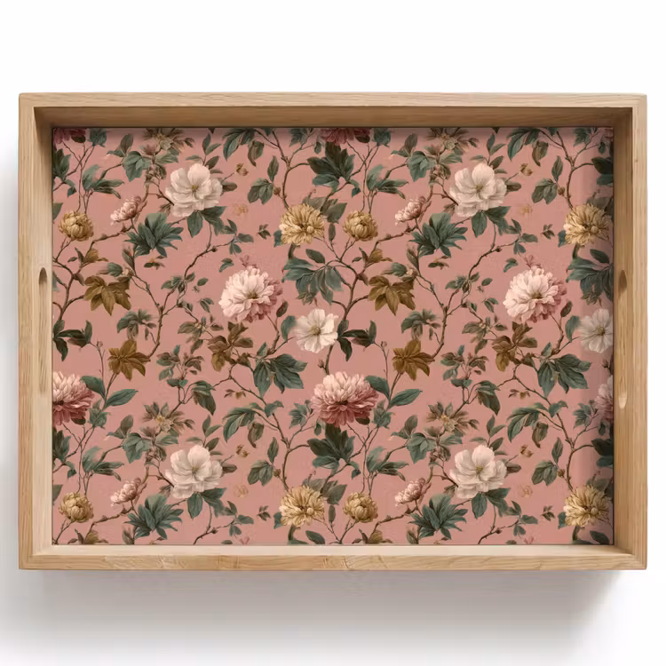 Tray - Flowers - Classic - Pink — 1