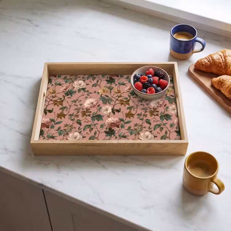 Tray - Flowers - Classic - Pink — 3