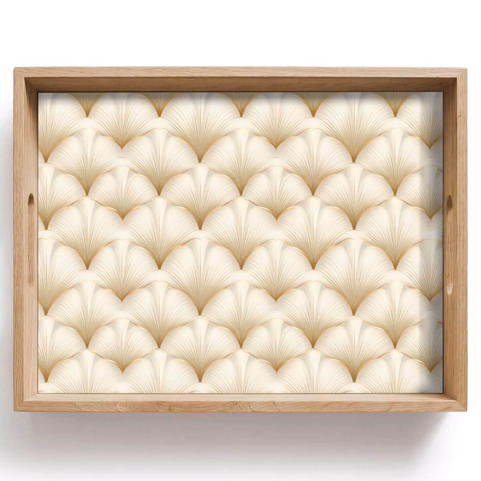Tray - Fan - Motif - Gold — 1