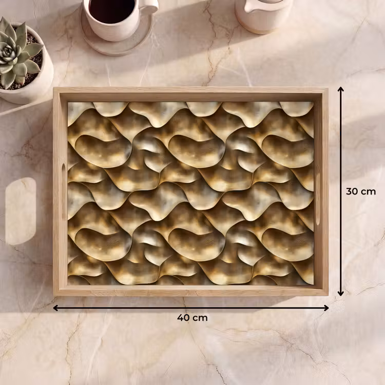 Tray - Abstract - Antique - Gold — 8