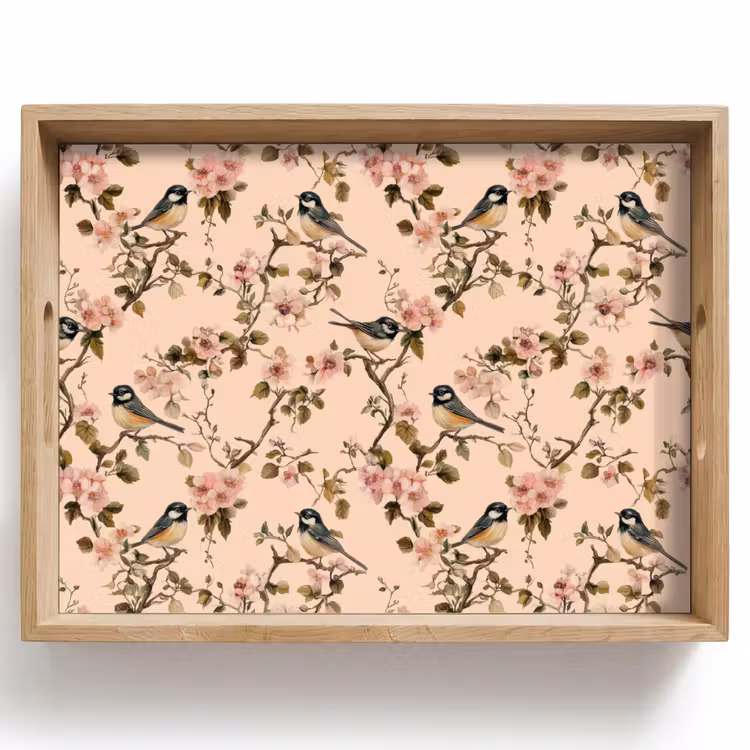 Tray - Blossom - Great Tit - Pink — 1