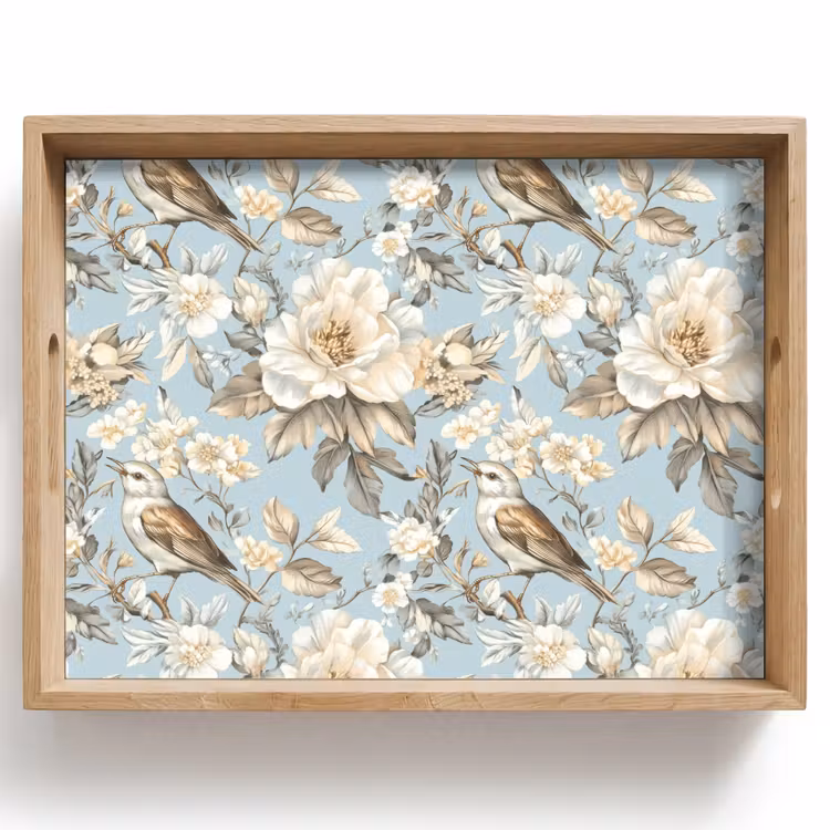Tray - Botanical - Songbird - Blue — 1