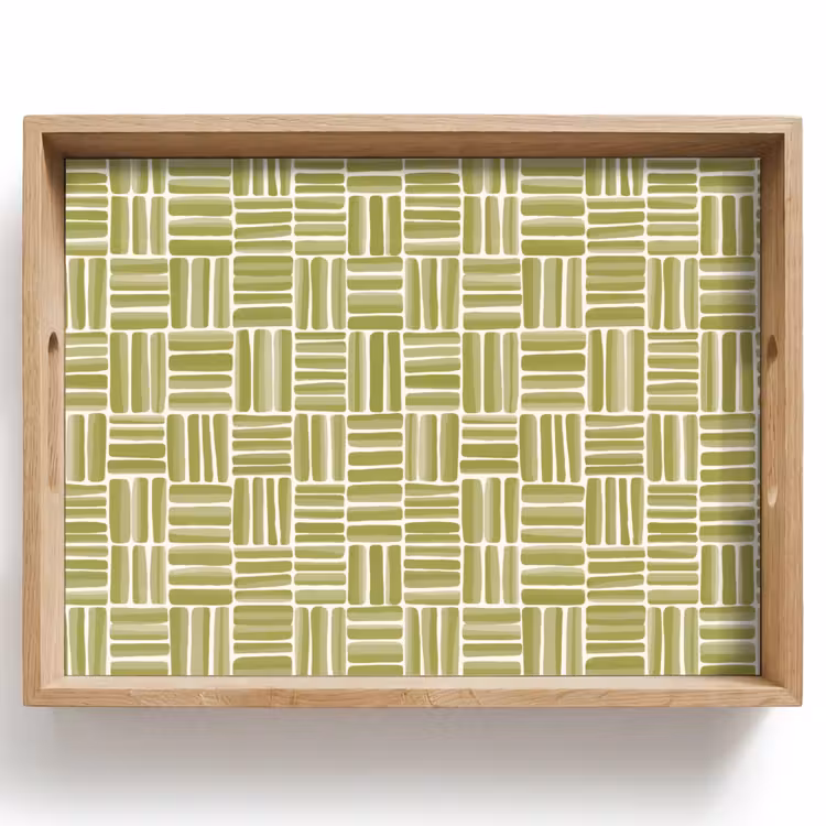 Tray - Braid - Pattern - Green — 1