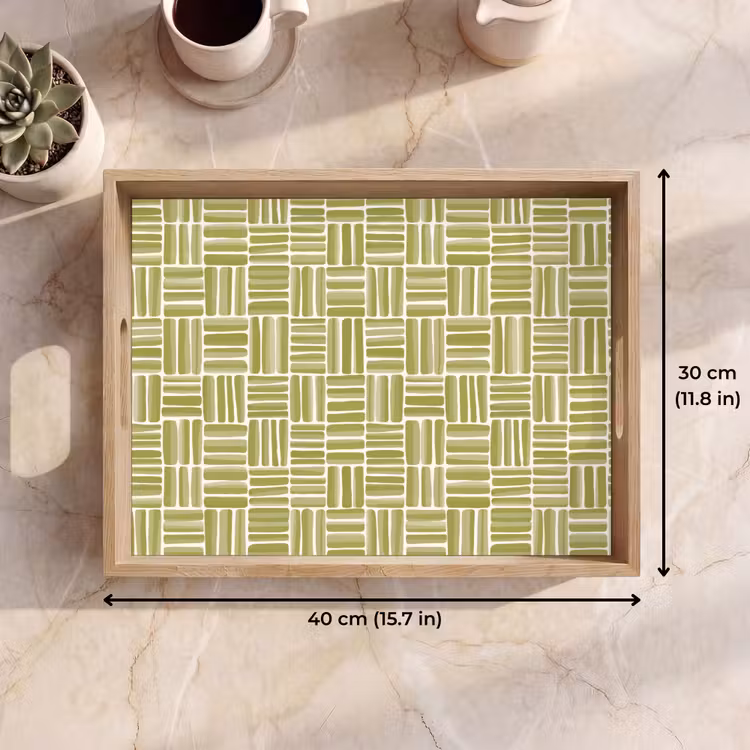 Tray - Braid - Pattern - Green — 7