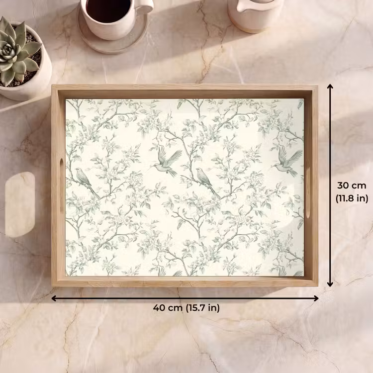 Tray - Classic - Birds - Green — 7