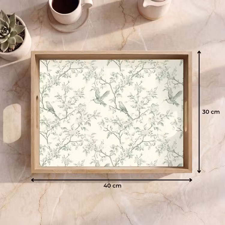Tray - Classic - Birds - Green — 8