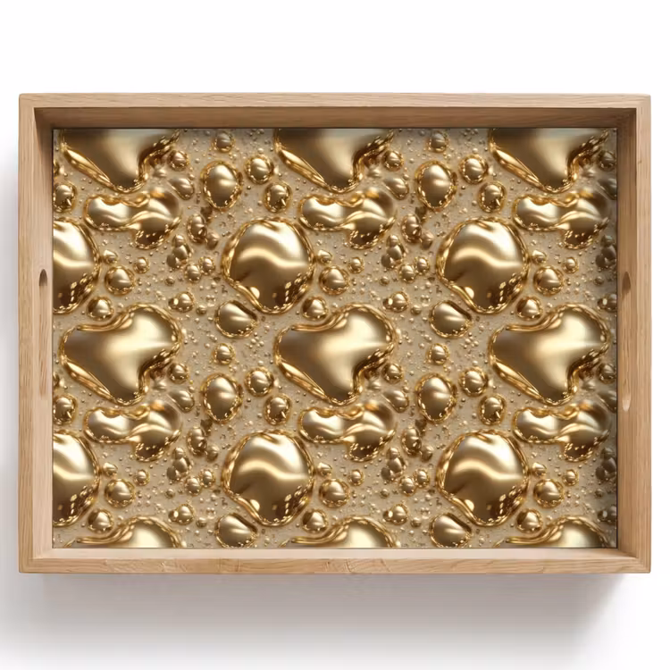 Tray - Droplets - Organic - Gold — 1