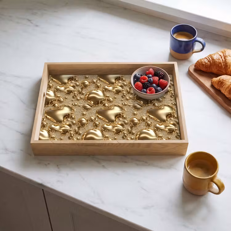 Tray - Droplets - Organic - Gold — 3