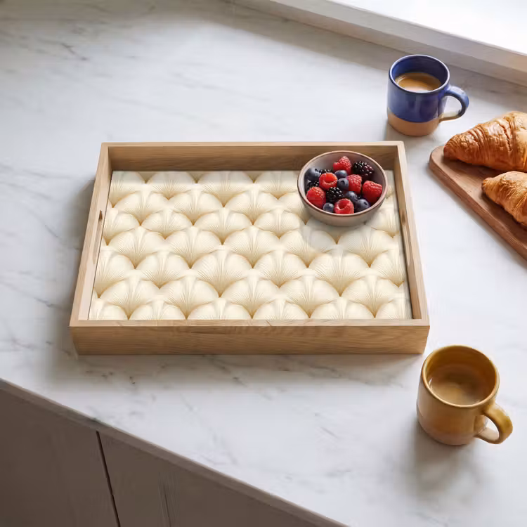 Tray - Fan - Motif - Gold — 3