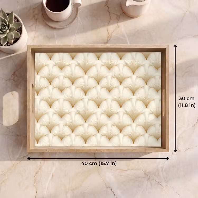 Tray - Fan - Motif - Gold — 7