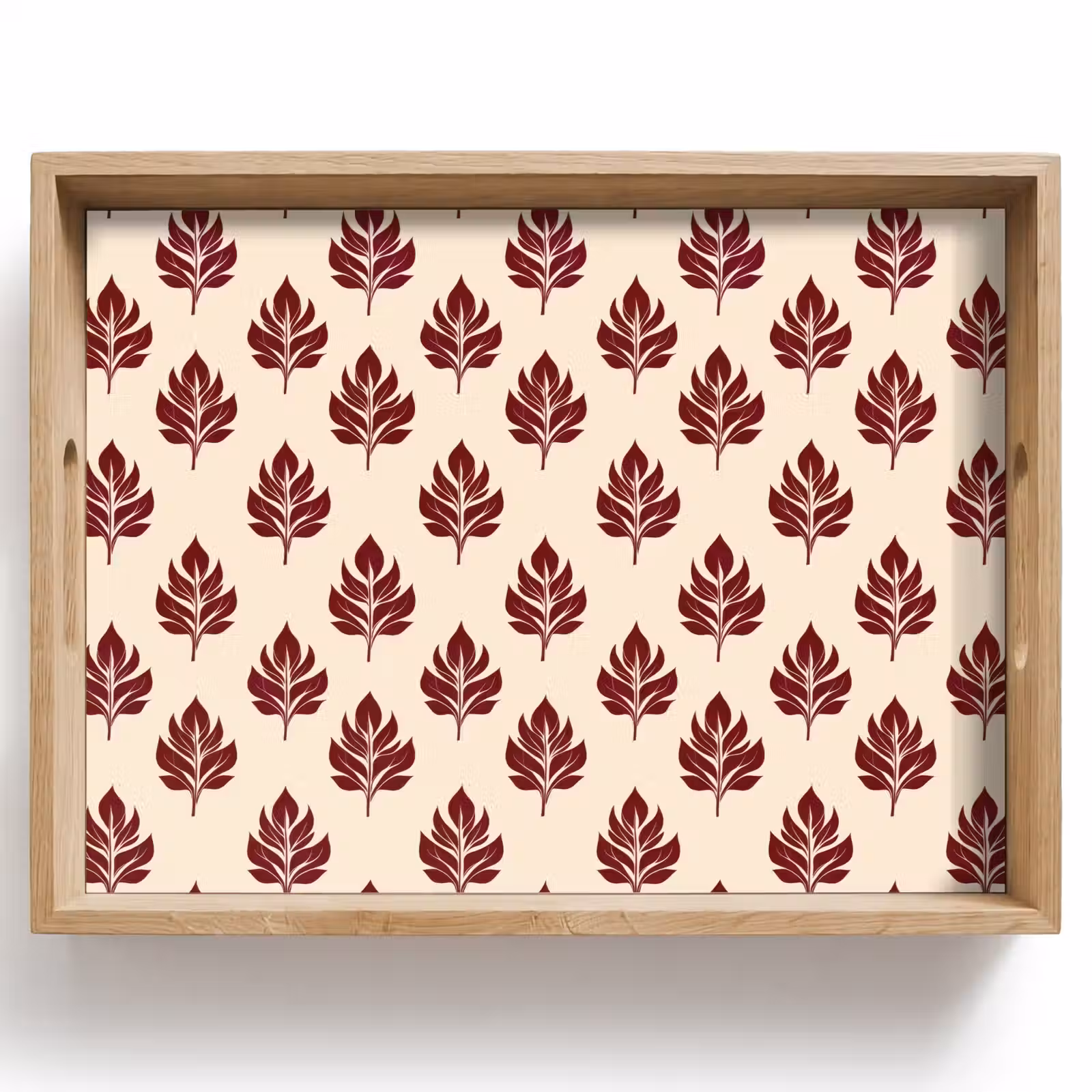 Tray - Botanical - Pattern - Bordeaux — 1