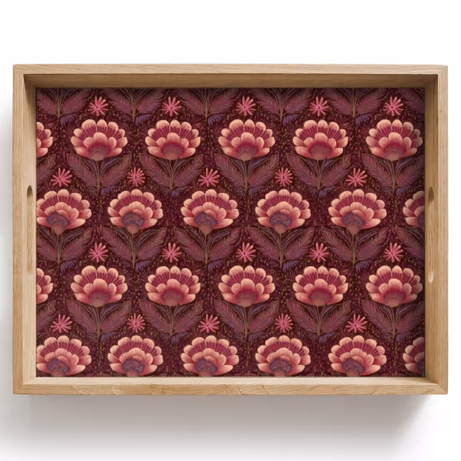 Tray - Flowers - Fan - Purple — 1