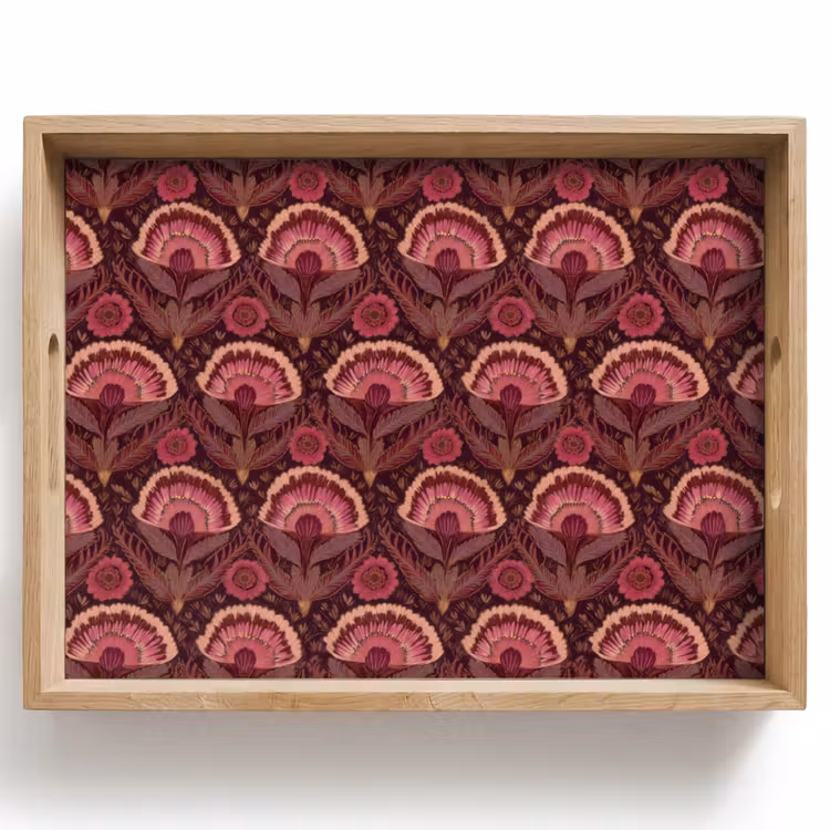 Tray - Antiques - Flowers - Colorful — 1