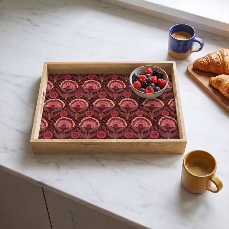 Tray - Antiques - Flowers - Colorful — 3