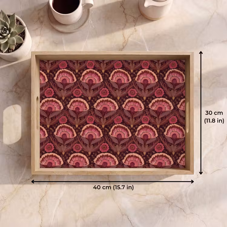 Tray - Antiques - Flowers - Colorful — 7