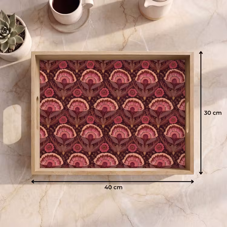 Tray - Antiques - Flowers - Colorful — 8