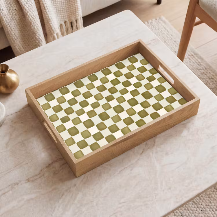 Tray - Chess - Pattern - Green — 2