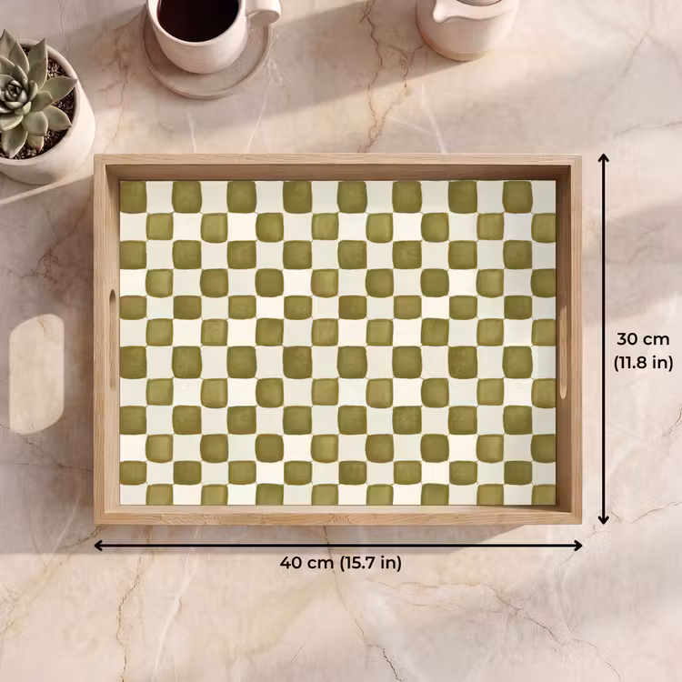 Tray - Chess - Pattern - Green — 7