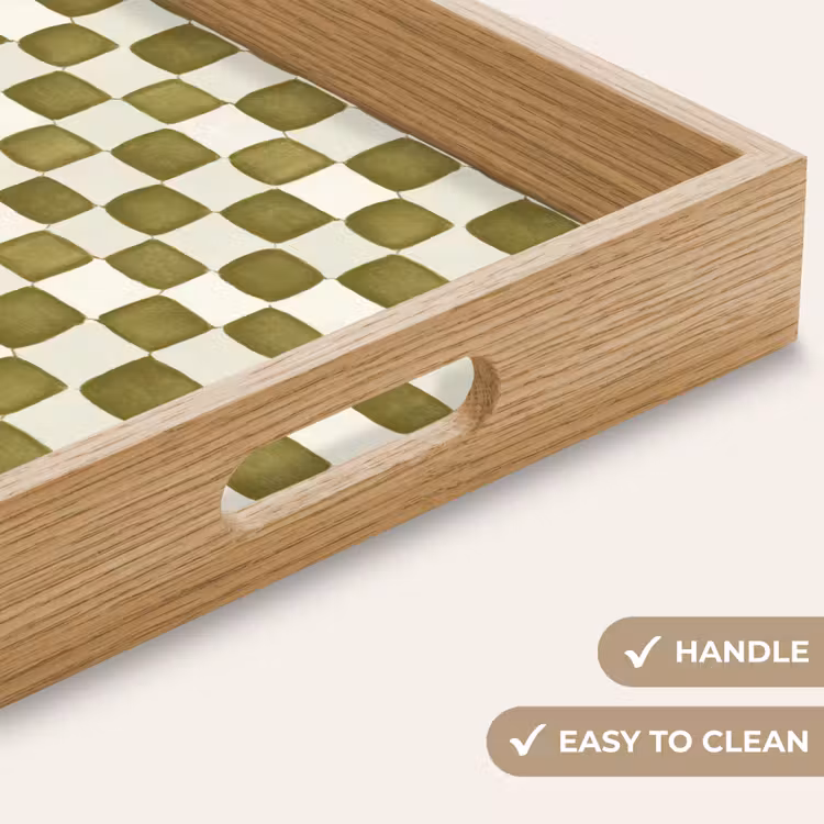 Tray - Chess - Pattern - Green — 9
