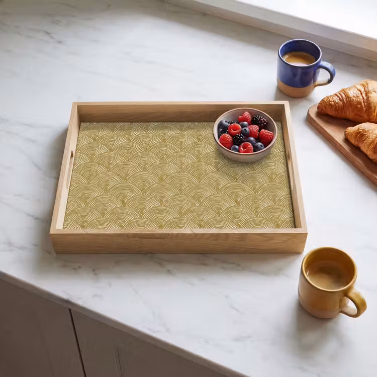 Tray - Fan - Geometric - Green — 3