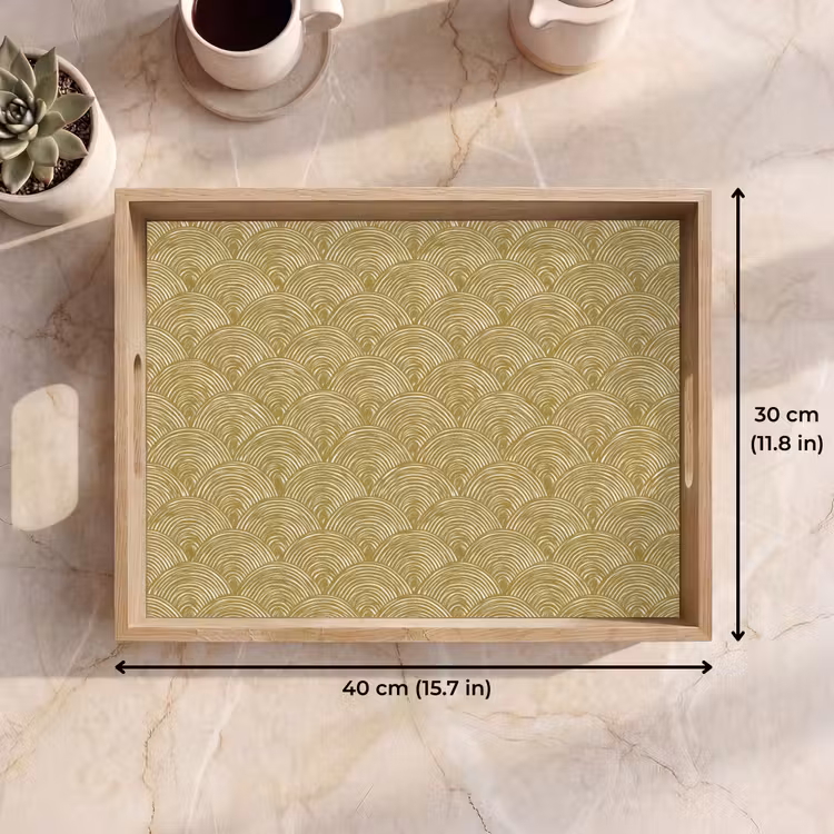 Tray - Fan - Geometric - Green — 7