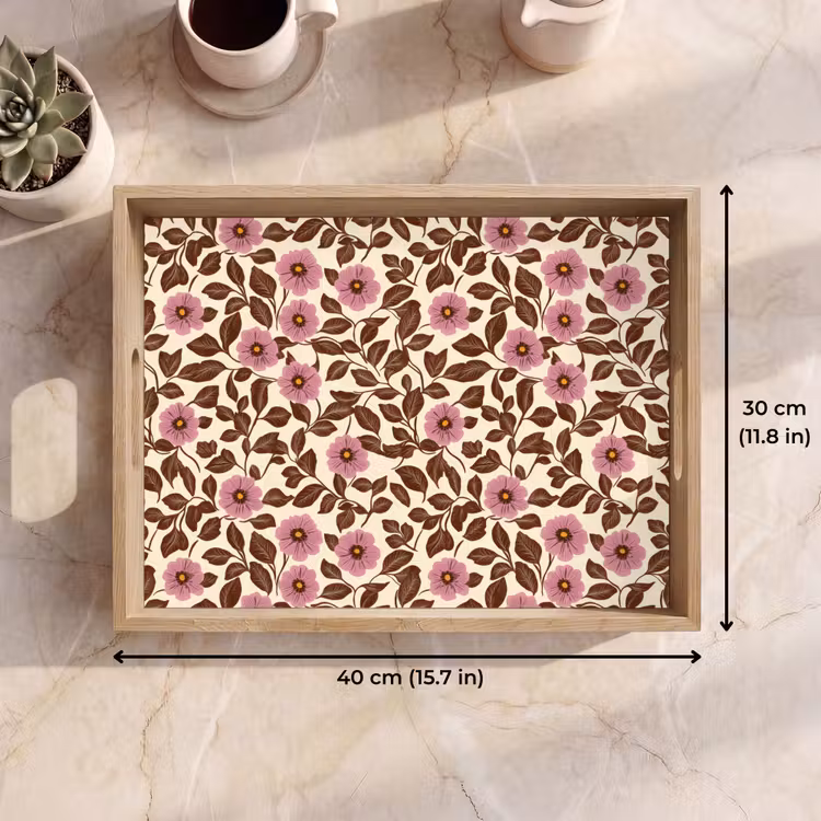 Tray - Flowers - Leaves - Colorful — 7