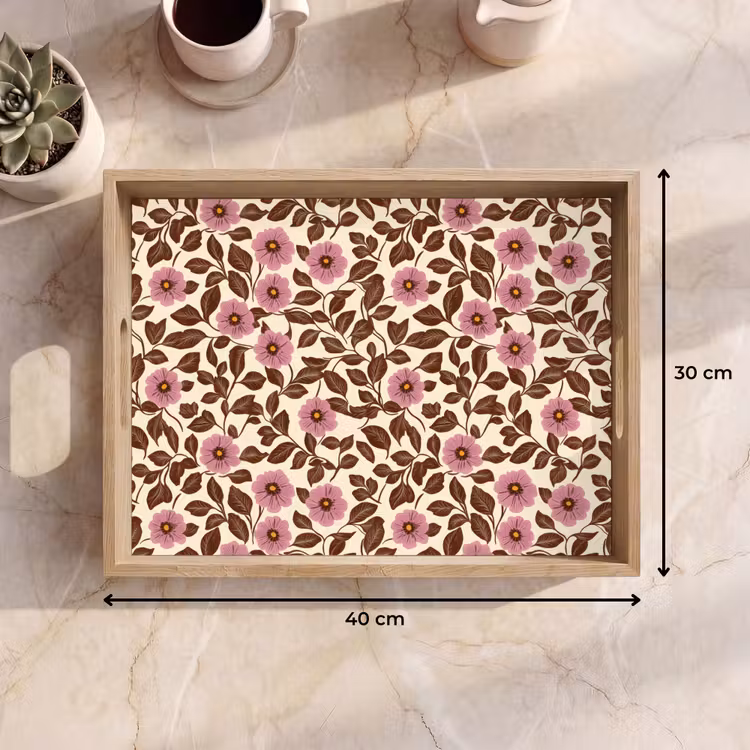 Tray - Flowers - Leaves - Colorful — 8