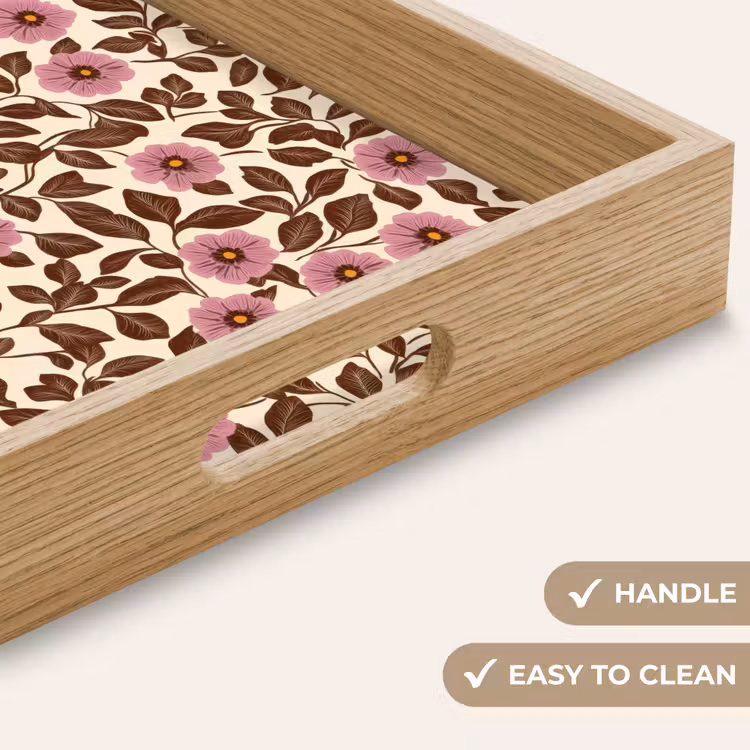 Tray - Flowers - Leaves - Colorful — 9
