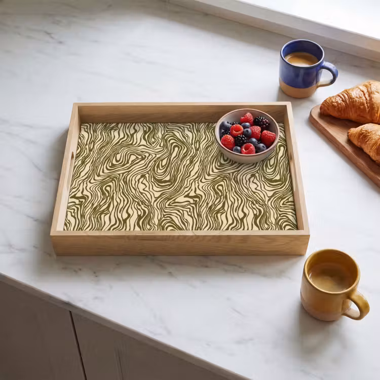 Tray - Abstract - Marble - Green — 3