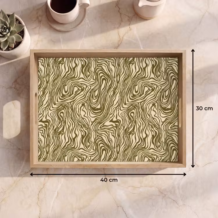 Tray - Abstract - Marble - Green — 8