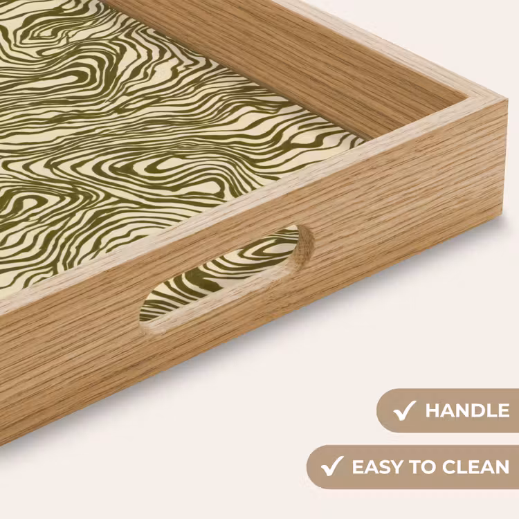 Tray - Abstract - Marble - Green — 9