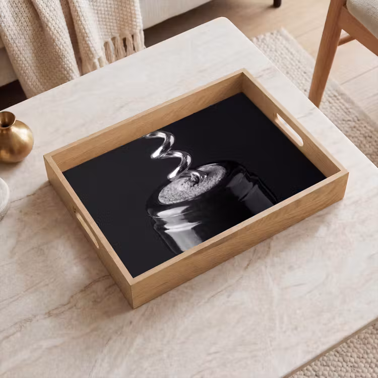 Tray - Corkscrew - Wine - Black - White — 2