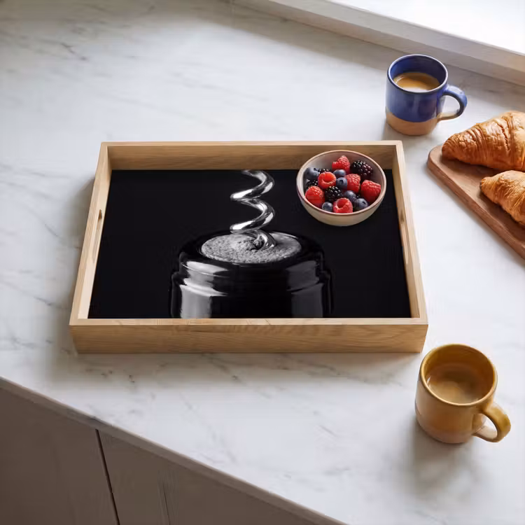 Tray - Corkscrew - Wine - Black - White — 3