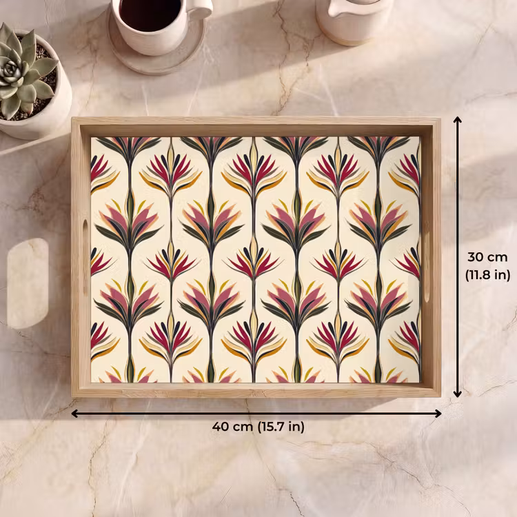 Tray - Fan - Motif - Colorful — 7