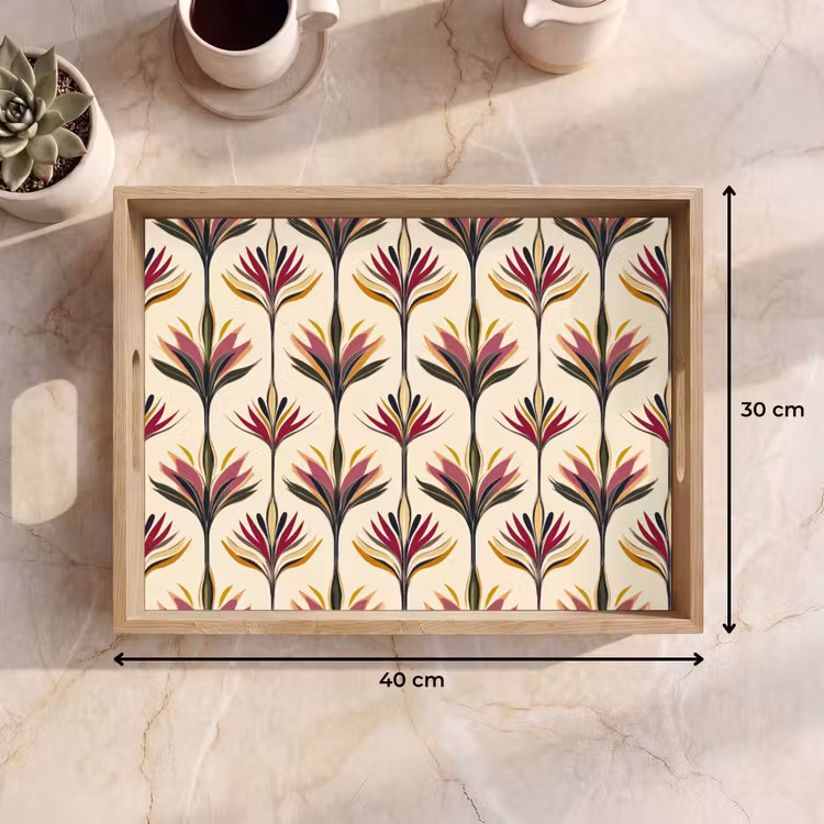 Tray - Fan - Motif - Colorful — 8