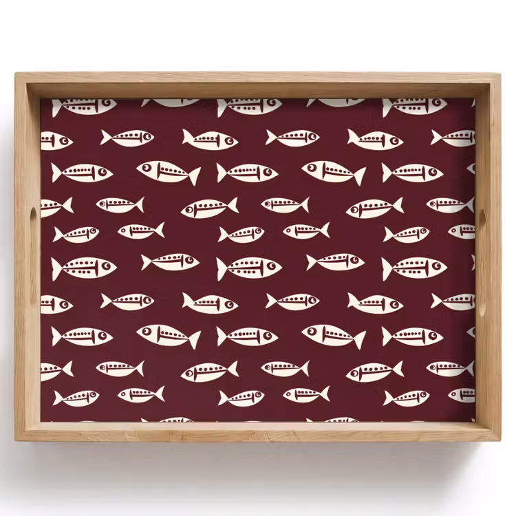 Tray - Fish - Graphic - Pattern - Dark — 1