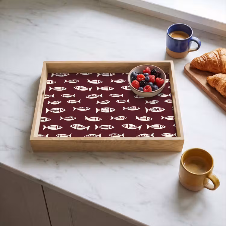 Tray - Fish - Graphic - Pattern - Dark — 3