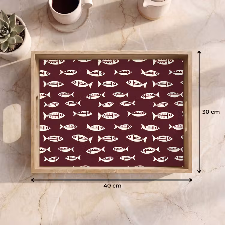 Tray - Fish - Graphic - Pattern - Dark — 8