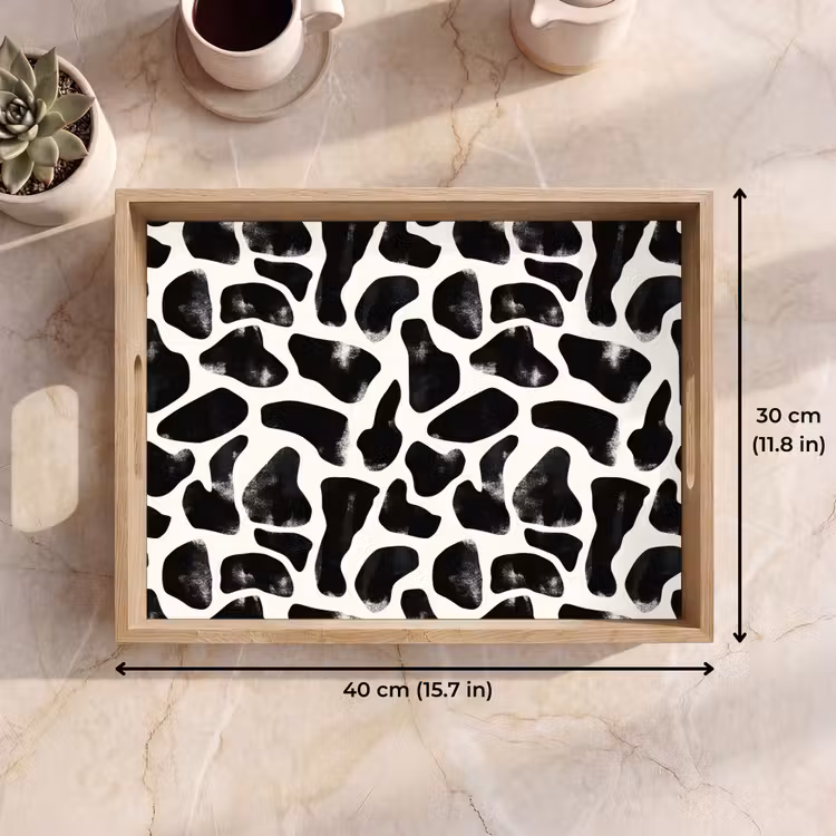 Tray - Animal pattern - Spots - Black - White — 7
