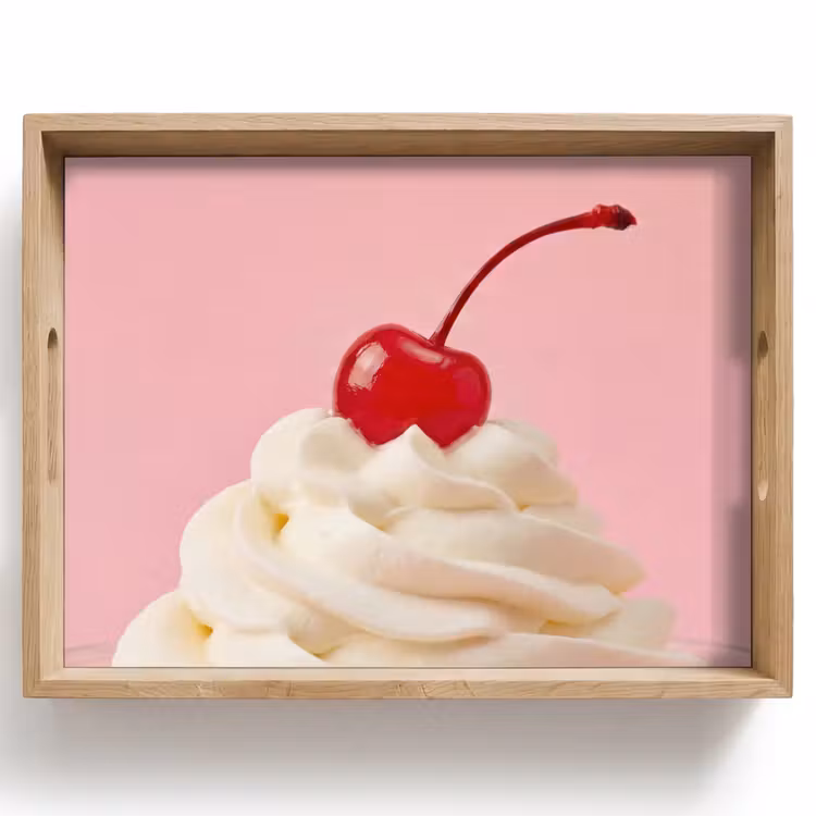 Tray - Cherry - Whipped Cream - Pink — 1