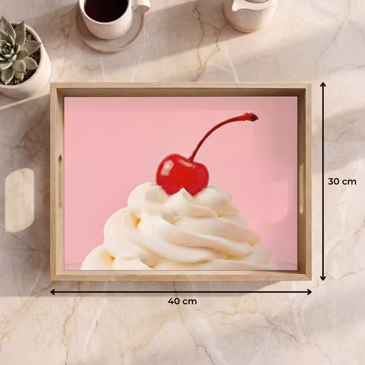 Tray - Cherry - Whipped Cream - Pink — 8