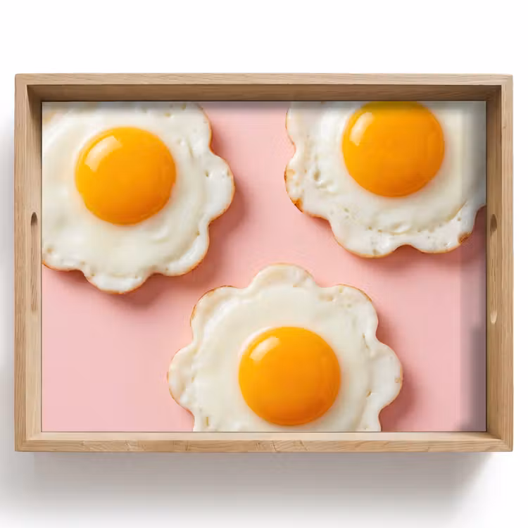 Tray - Eggs - Flower - Pink — 1