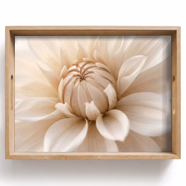 Tray - Flower - Dahlia - White — 1