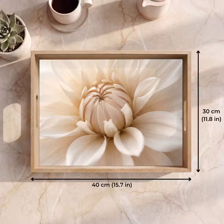 Tray - Flower - Dahlia - White — 7