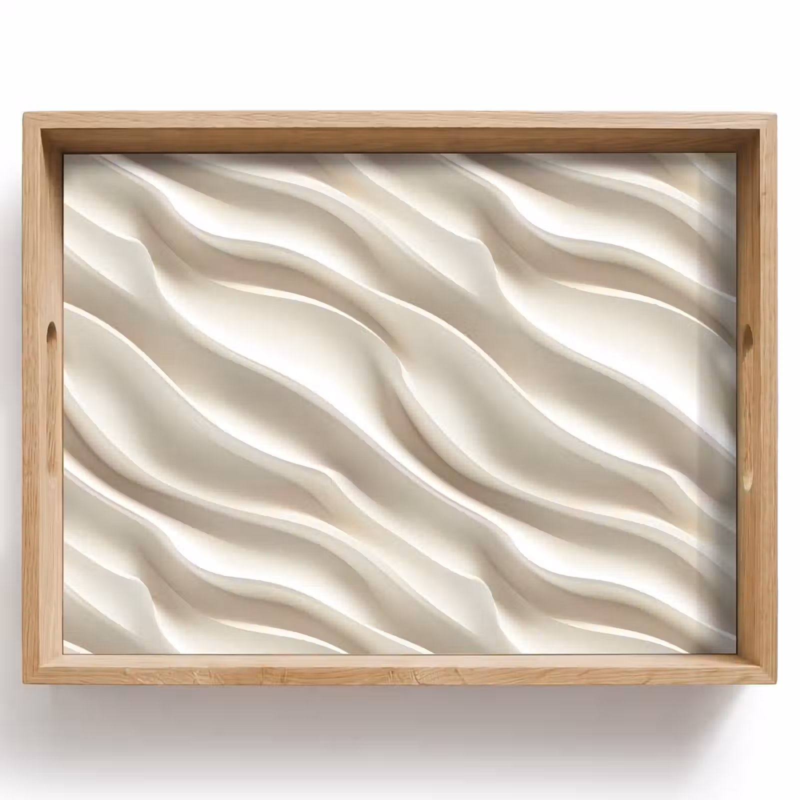 Tray - Diagonal - Waves - Cream — 1