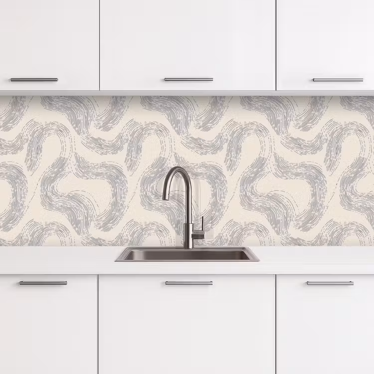 Kitchen splashback - Lines - Pattern - Beige - Minimalist — 4