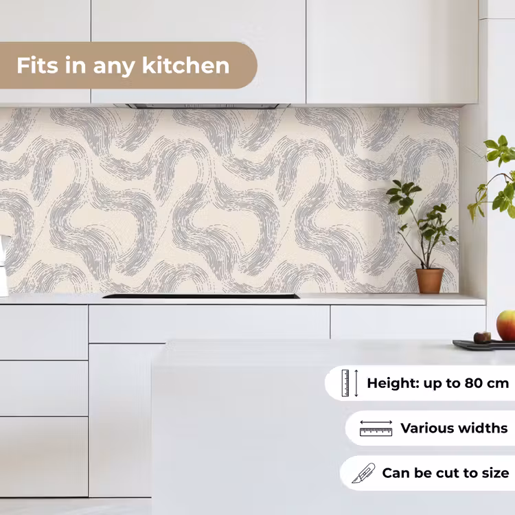 Kitchen splashback - Lines - Pattern - Beige - Minimalist — 7
