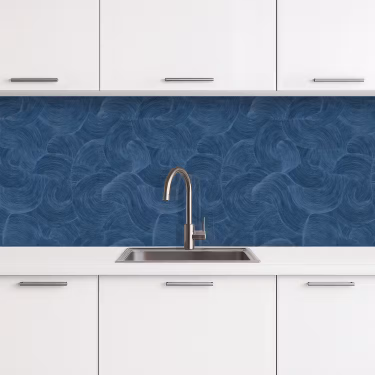 Kitchen splashback - Waves - Texture - Pattern - Blue — 4