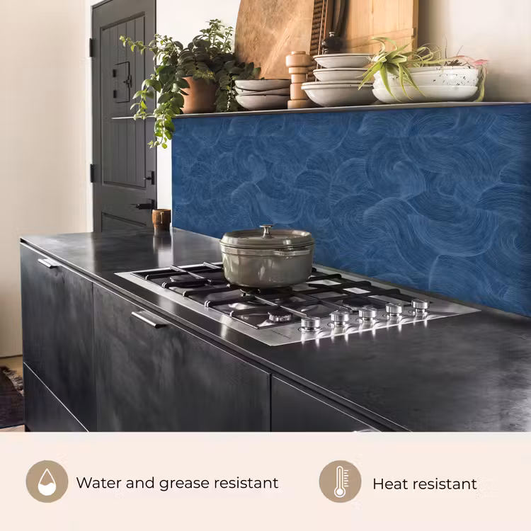 Kitchen splashback - Waves - Texture - Pattern - Blue — 5