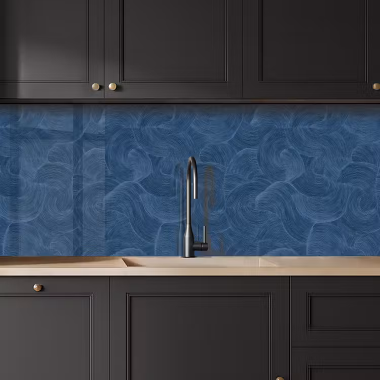 Kitchen splashback - Waves - Texture - Pattern - Blue — 6